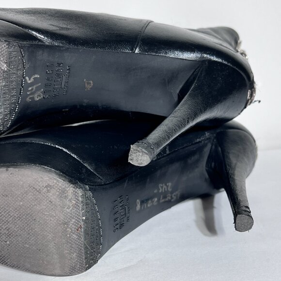 Stuart Weitzman Mizzip Black High Heel Platform Bootie Sz 7.5 - Picture 13 of 13
